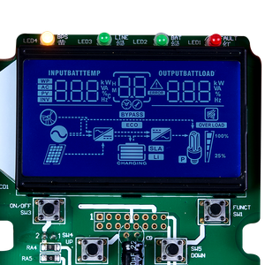 Custom HTN/Negative/Transmissive Industrial LCD Display applications for outdoor power supplies