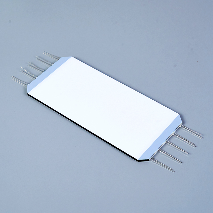Technical visualization of an LCD display module undergoing evaluation